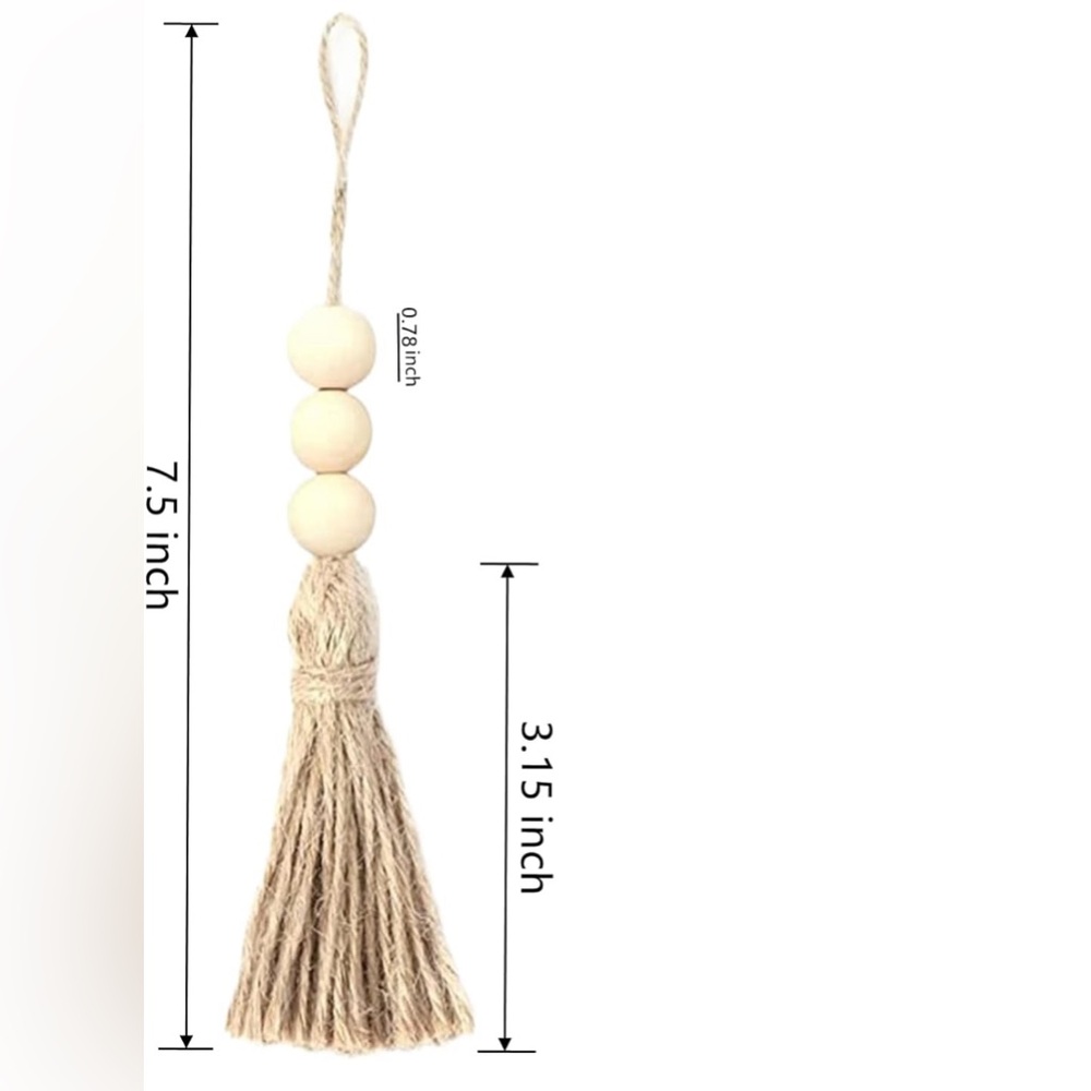 3 Jute rope tassels